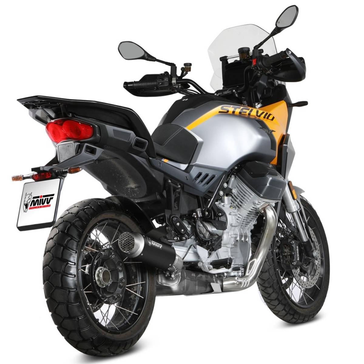 Escape Mivv GP PRO negro Moto Guzzi Stelvio 2024-